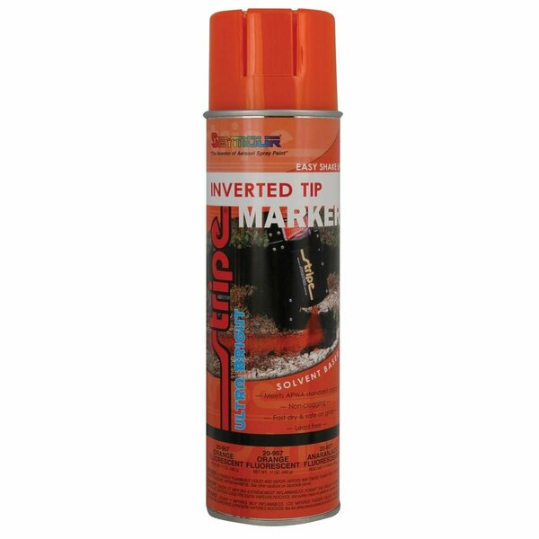 Seymour Midwest 20 oz Inverted Tip Solvent Based Marking Paint, Fluorescent Orange SM20-957